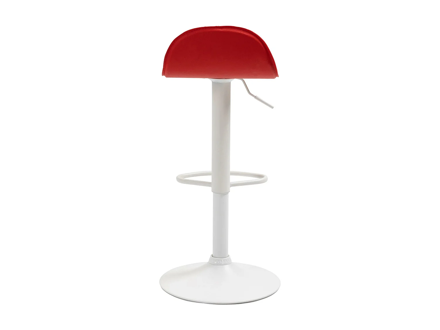 Tabouret de bar - Similicuir & Métal - Rouge - Lana V2
