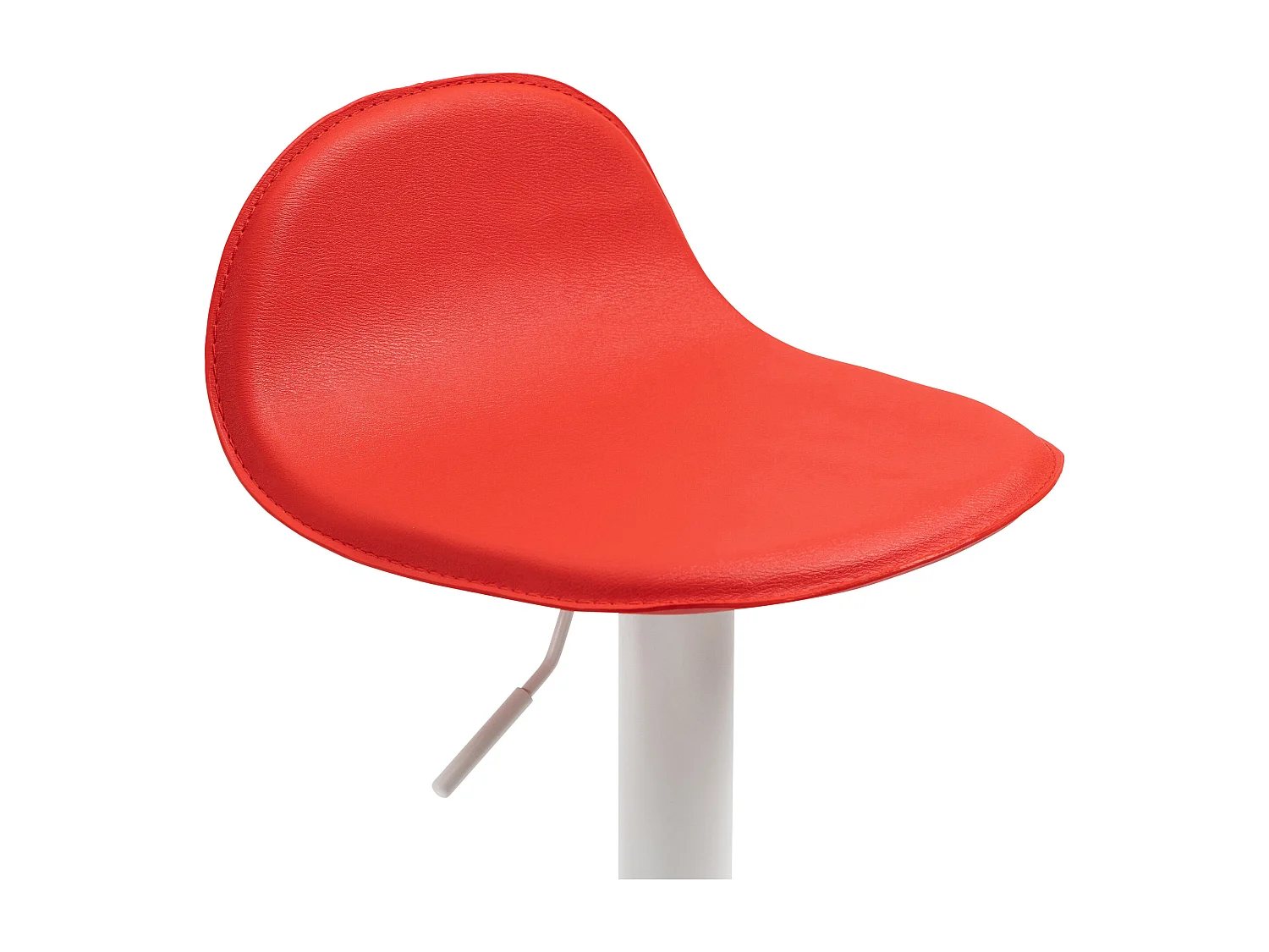Tabouret de bar - Similicuir & Métal - Rouge - Lana V2
