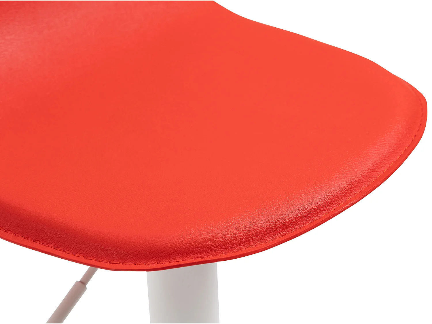 Tabouret de bar - Similicuir & Métal - Rouge - Lana V2