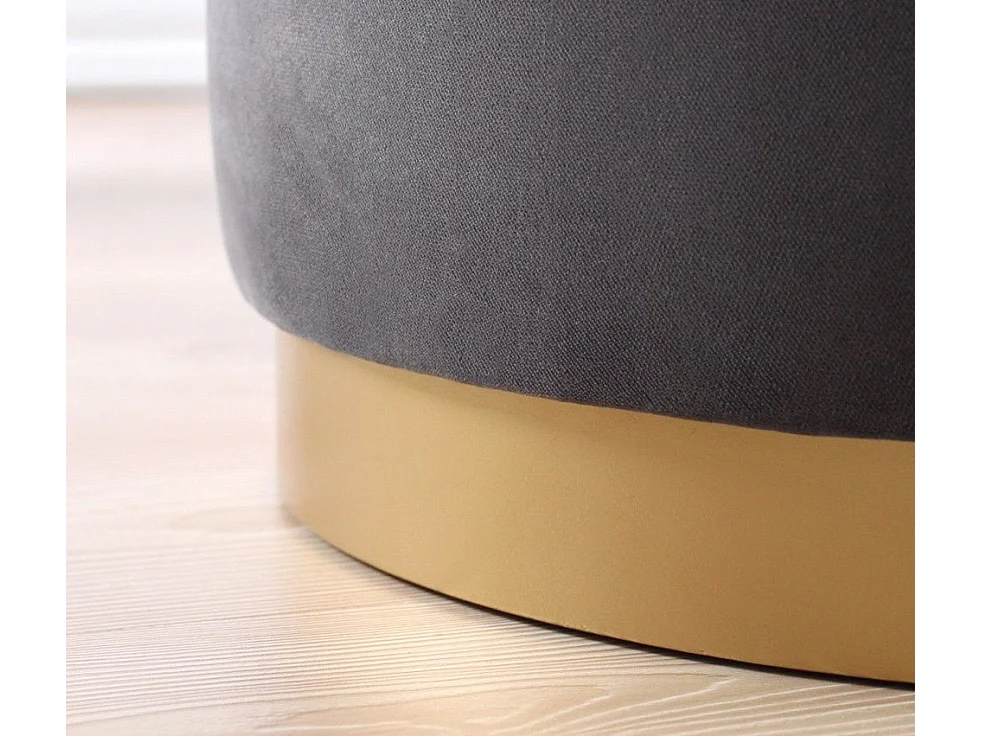 Puf Altadena 218, Gris, 70cm, Diámetro: 45, Tapiz