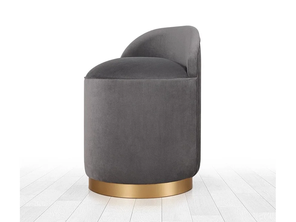 Puf Altadena 218, Gris, 70cm, Diámetro: 45, Tapiz