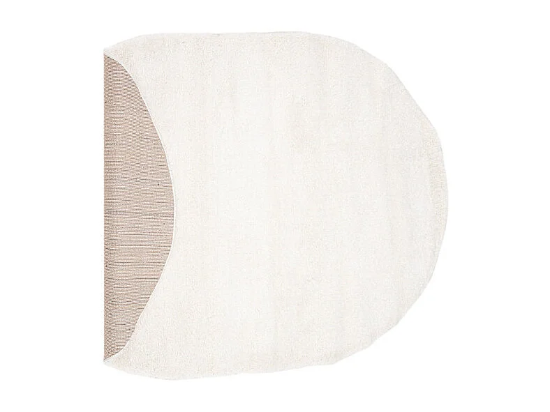 Tapis ovale en tissu épais blanc 230x160cm ETIENNE