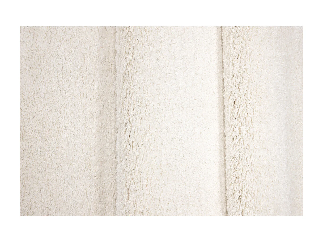 Tapis ovale en tissu épais blanc 230x160cm ETIENNE