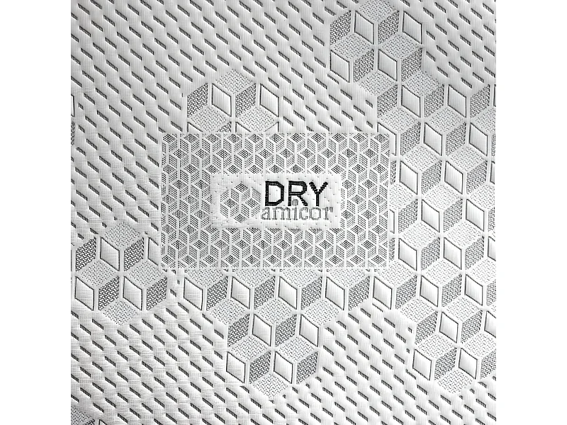 Topper Memory Foam singolo 90x200 - alto 5 cm, rivestimento Dry Amicor, sfoderabile | Correttore H5