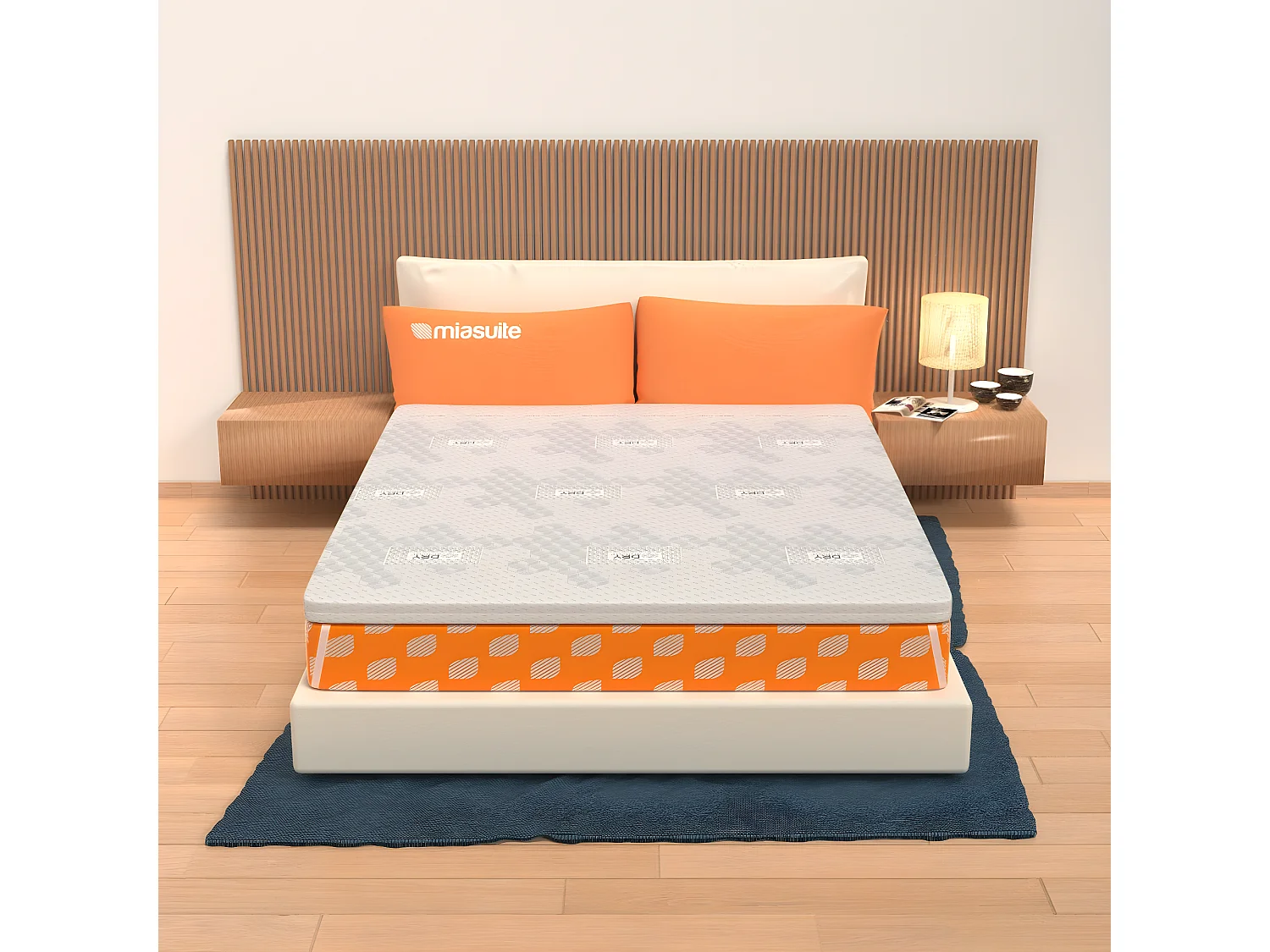 Topper Memory Foam singolo 90x190 - alto 5 cm, rivestimento Dry Amicor, sfoderabile | Correttore H5