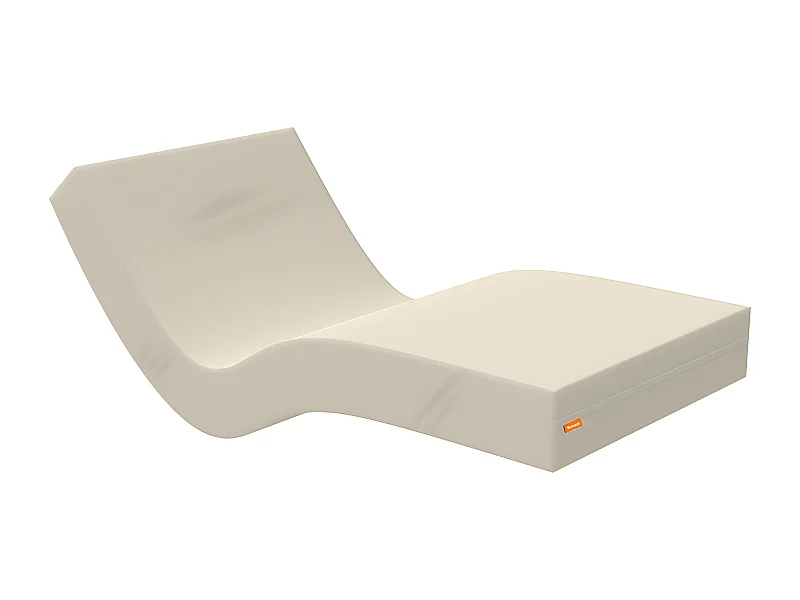 Materasso Geriatrico 80x200 cm flessibile - Sfoderabile, Rivestimento Sanitario impermeabile.