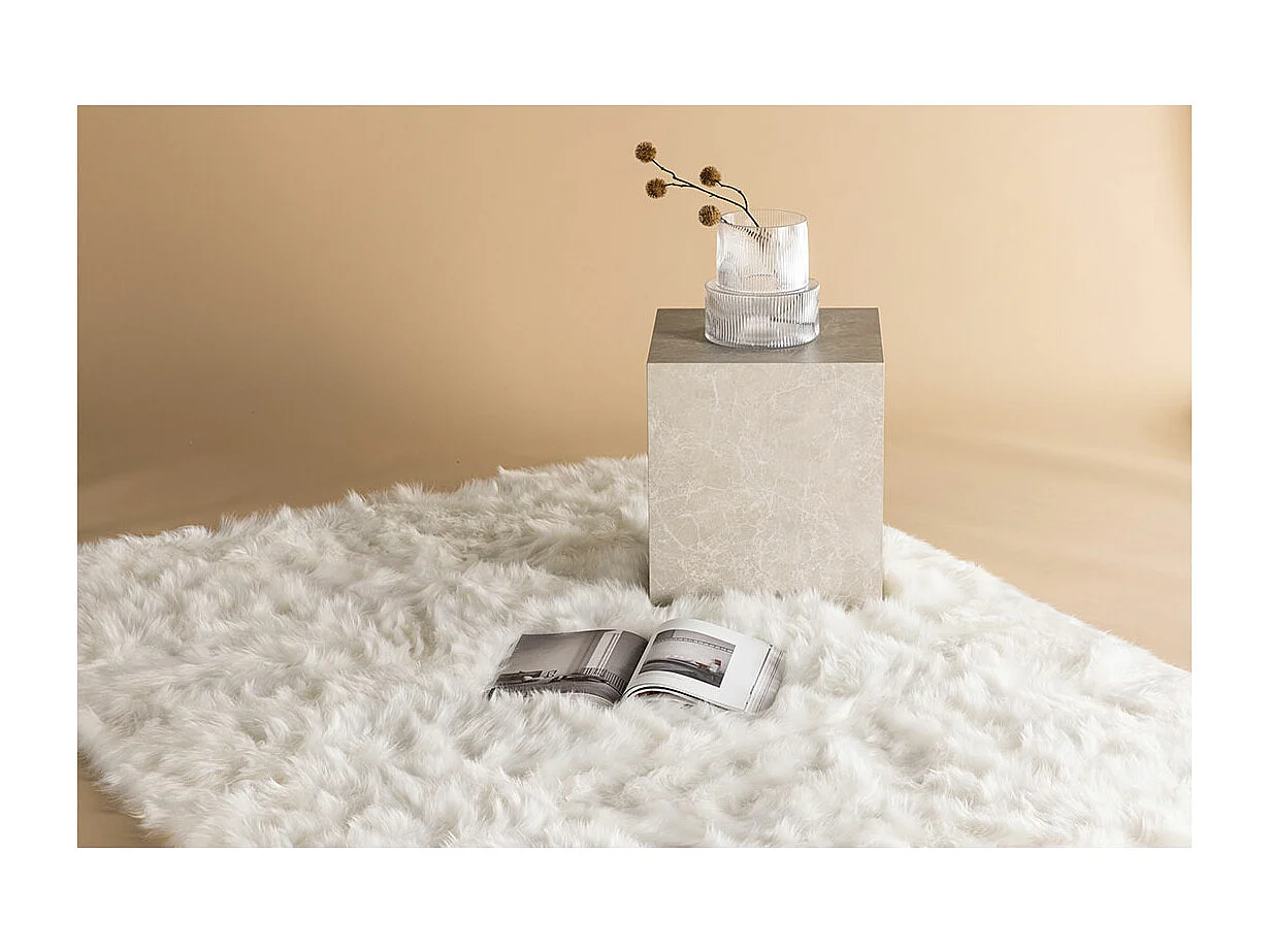 Tapis Imitation Fourrure "Katy" 160x230cm Blanc