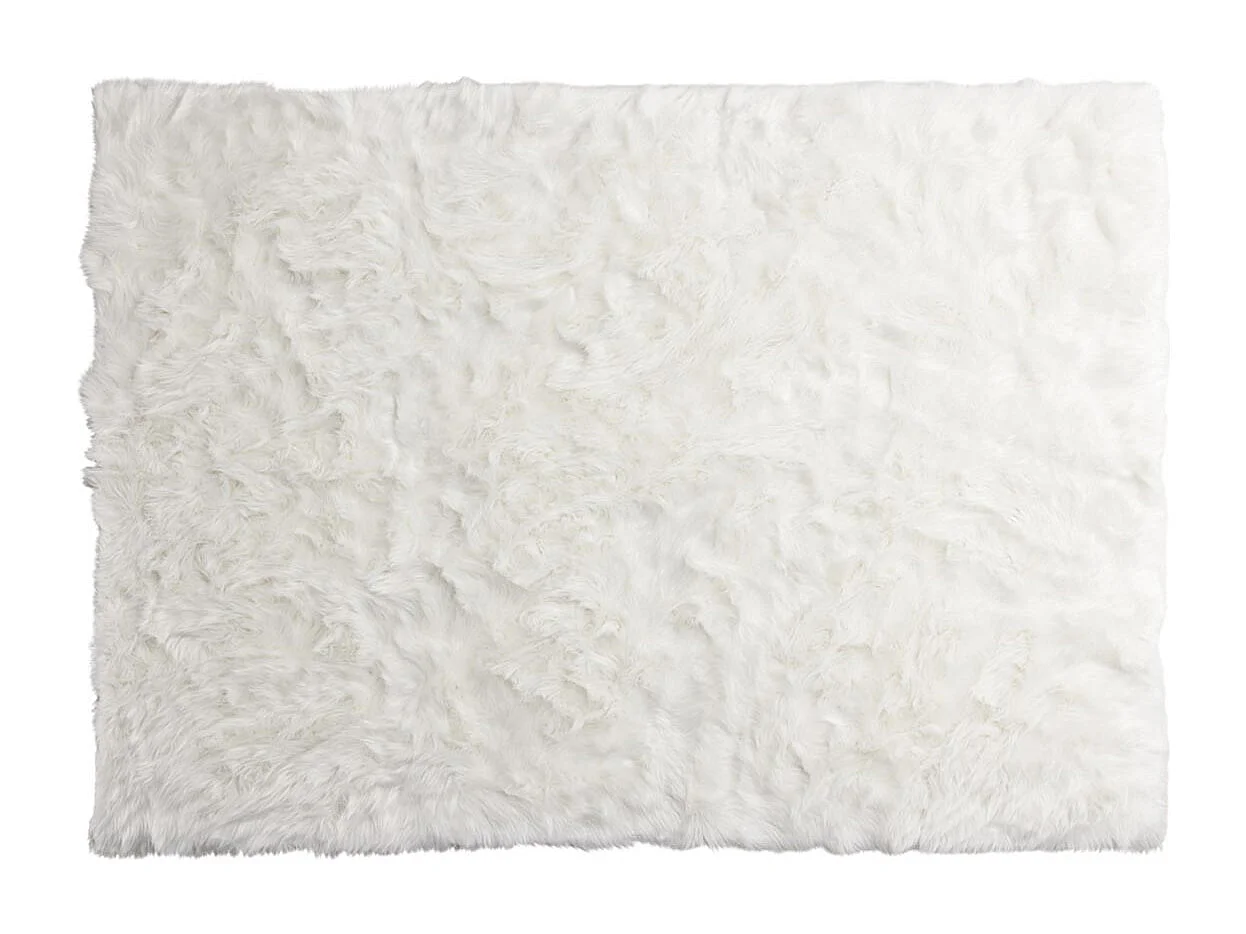 Tapis Imitation Fourrure "Katy" 160x230cm Blanc