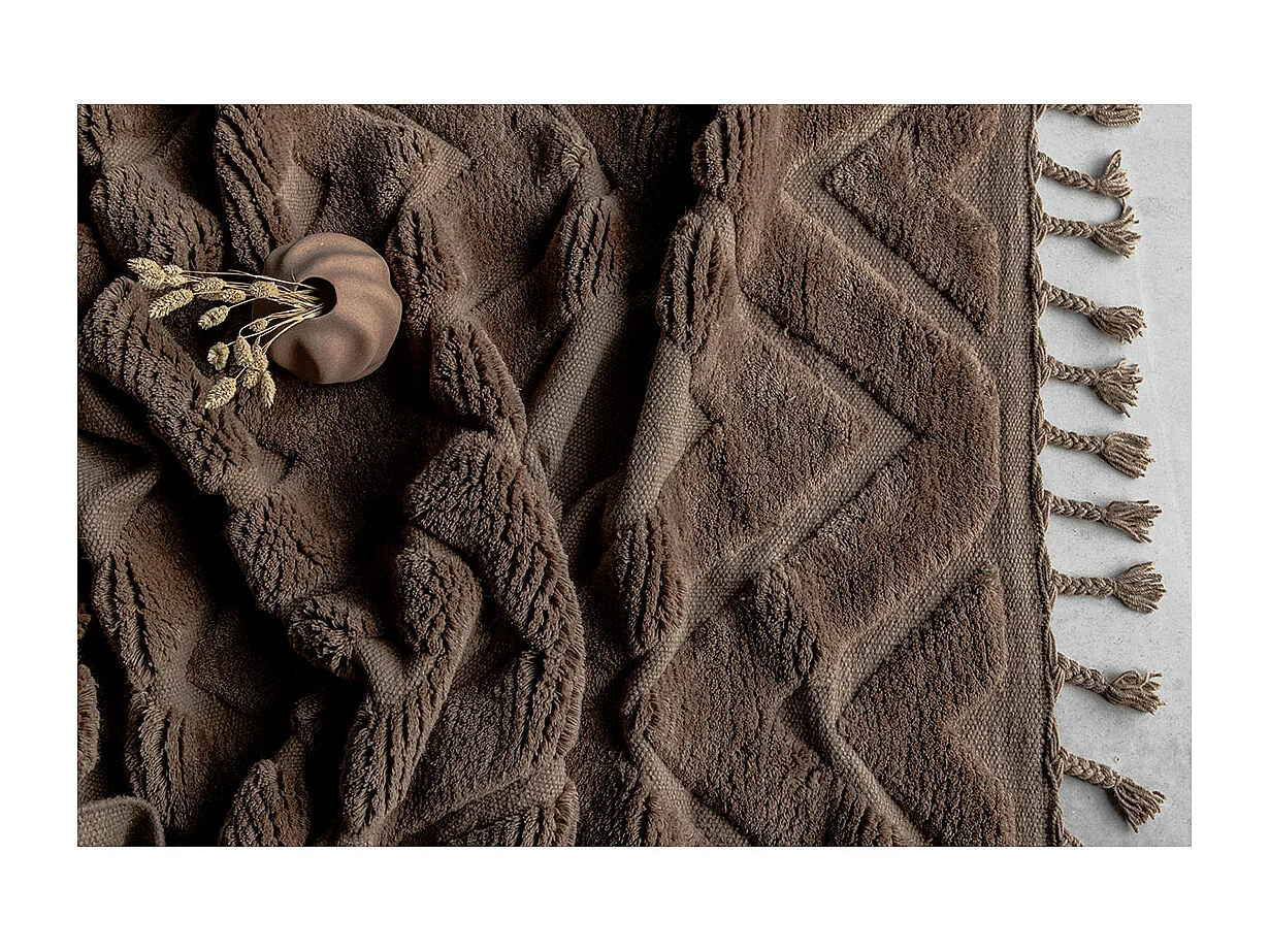 Dahlia Teppich 300x200cm dunkelbraun.