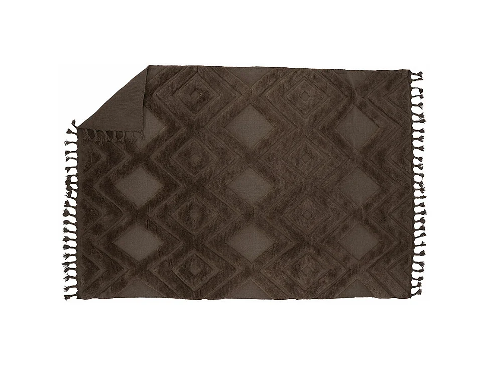 Dahlia vloerkleed 300x200cm donker bruin.