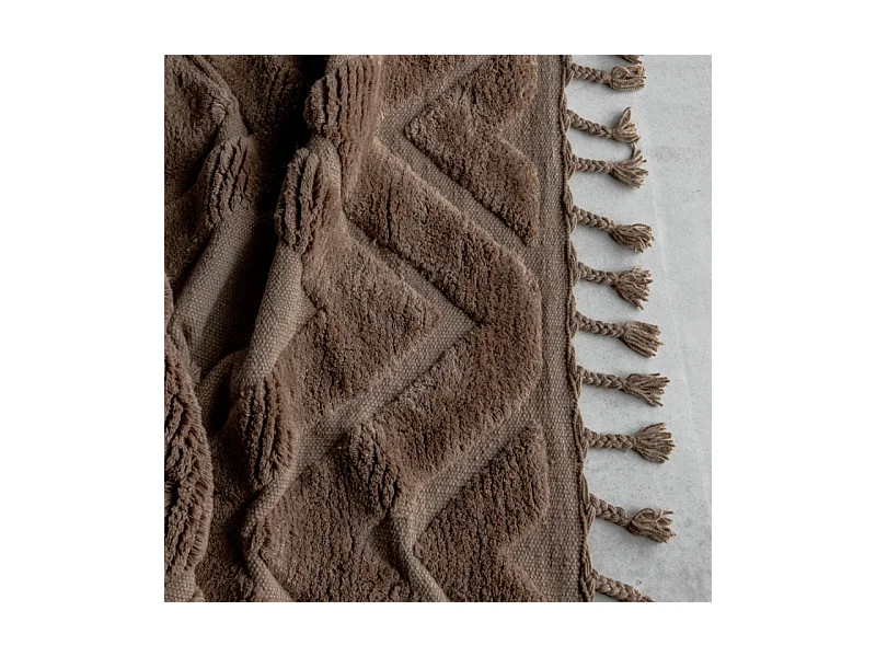 Dahlia vloerkleed 300x200cm donker bruin.