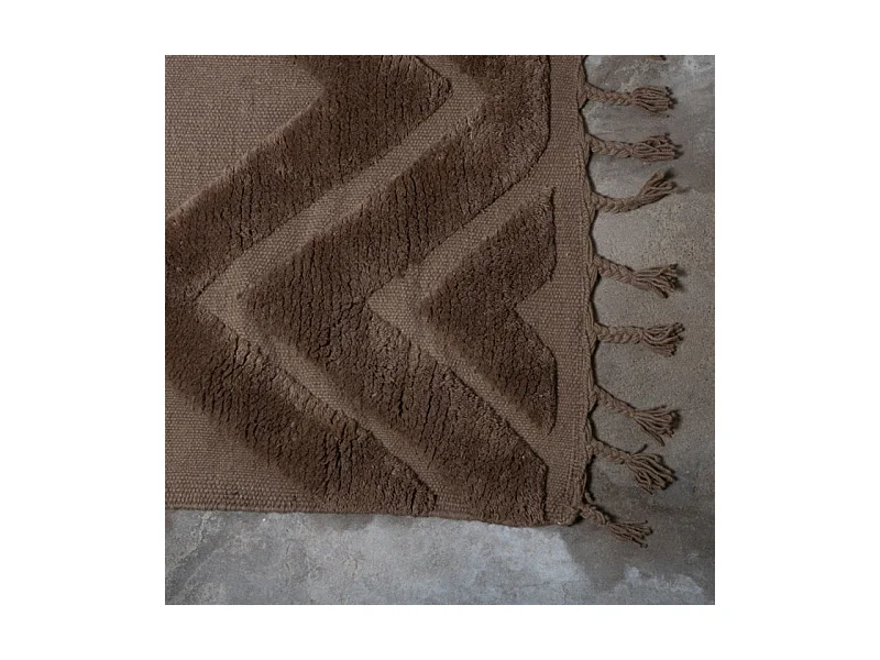 Dahlia vloerkleed 300x200cm donker bruin.