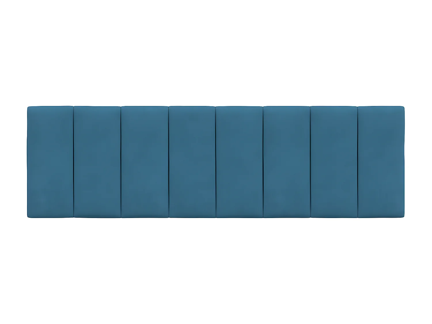 Coussin de tête de lit bleu 160cm velours