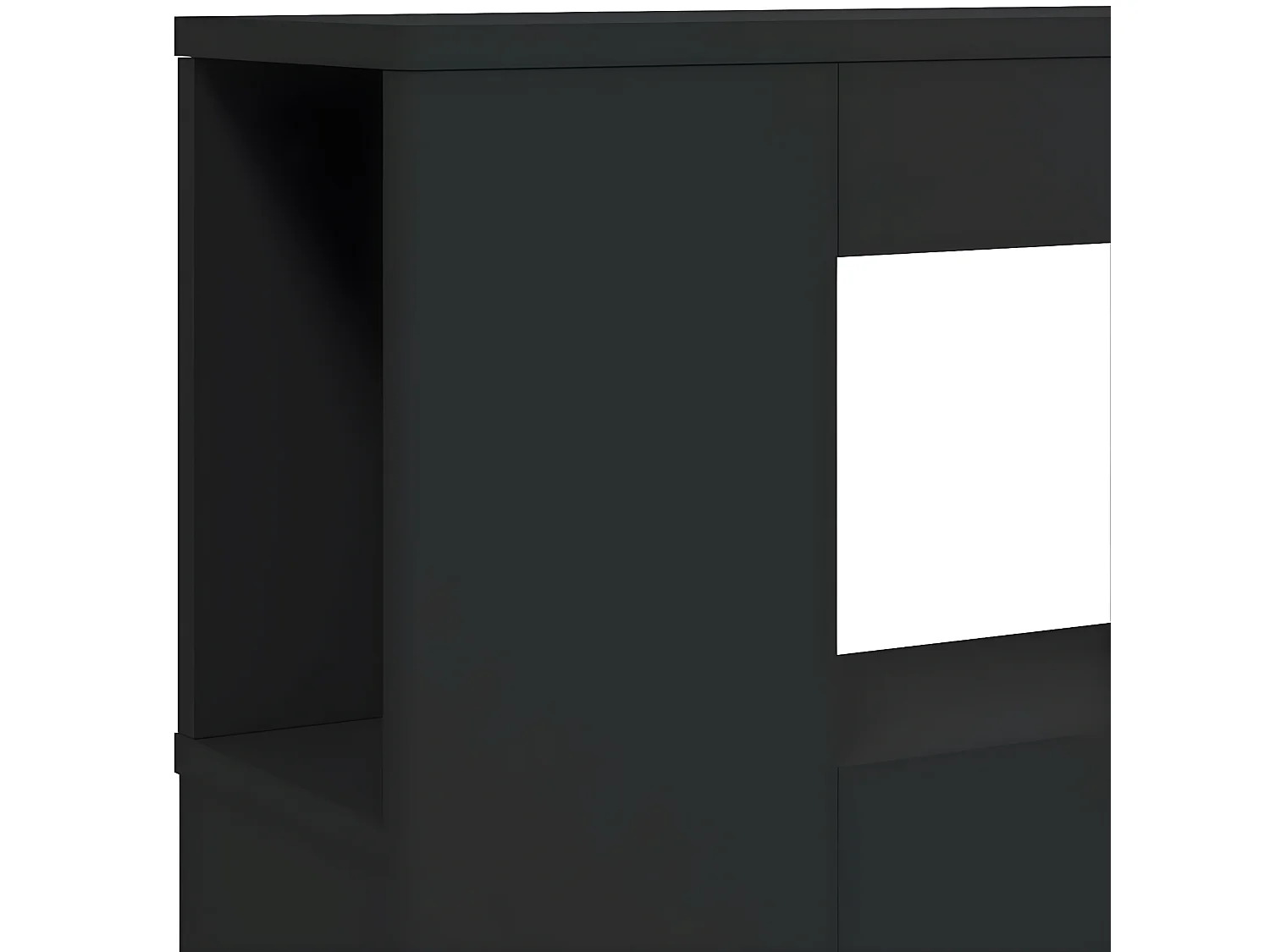 Tête de lit à LED noir 120x18,5x103,5 bois d'ingénierie