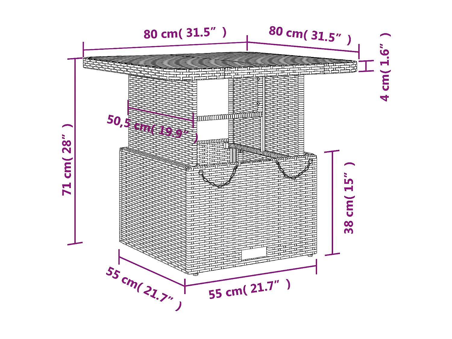 Ensemble à manger de jardin avec coussins 5pcs Beige poly rotin