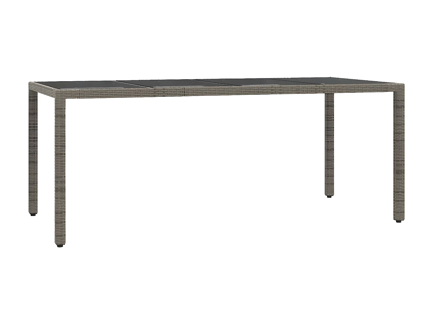 Ensemble à manger de jardin et coussins 7 pcs gris rotin