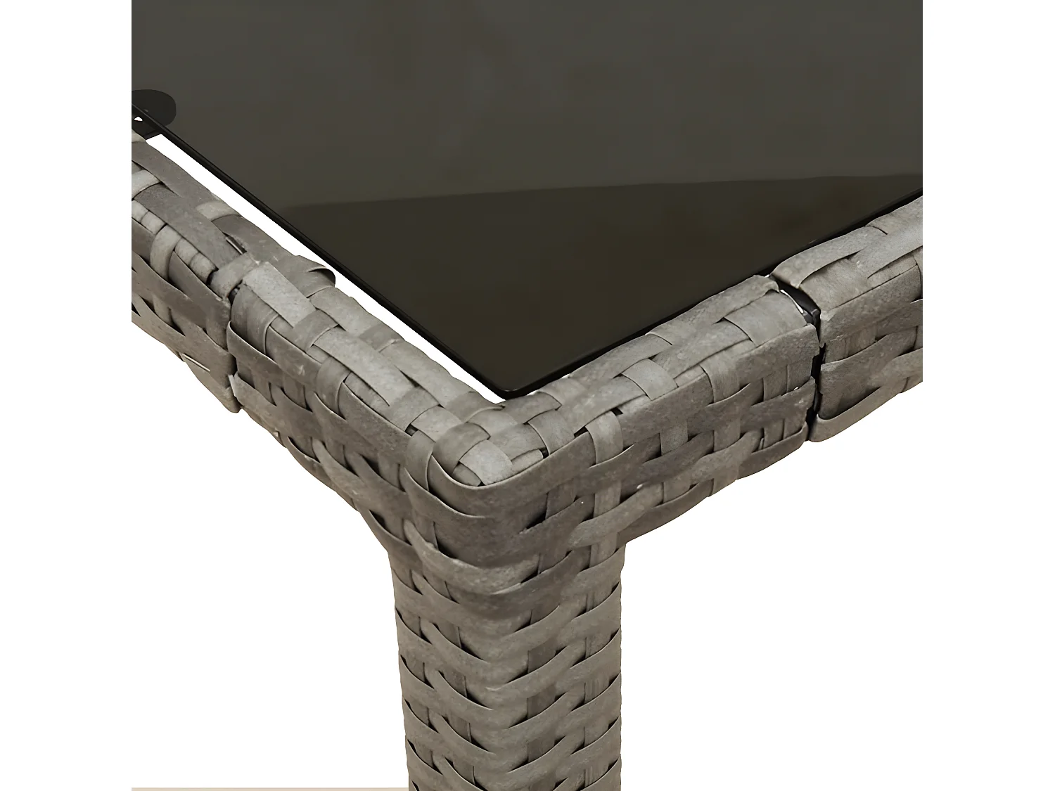 Ensemble à manger de jardin et coussins 7 pcs gris rotin