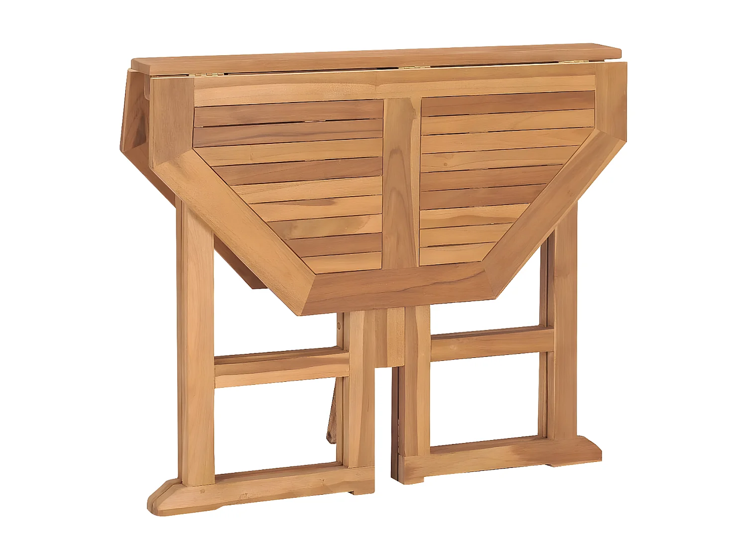 Mobilier à dîner d'extérieur pliable 5 pcs Bois solide de teck 3