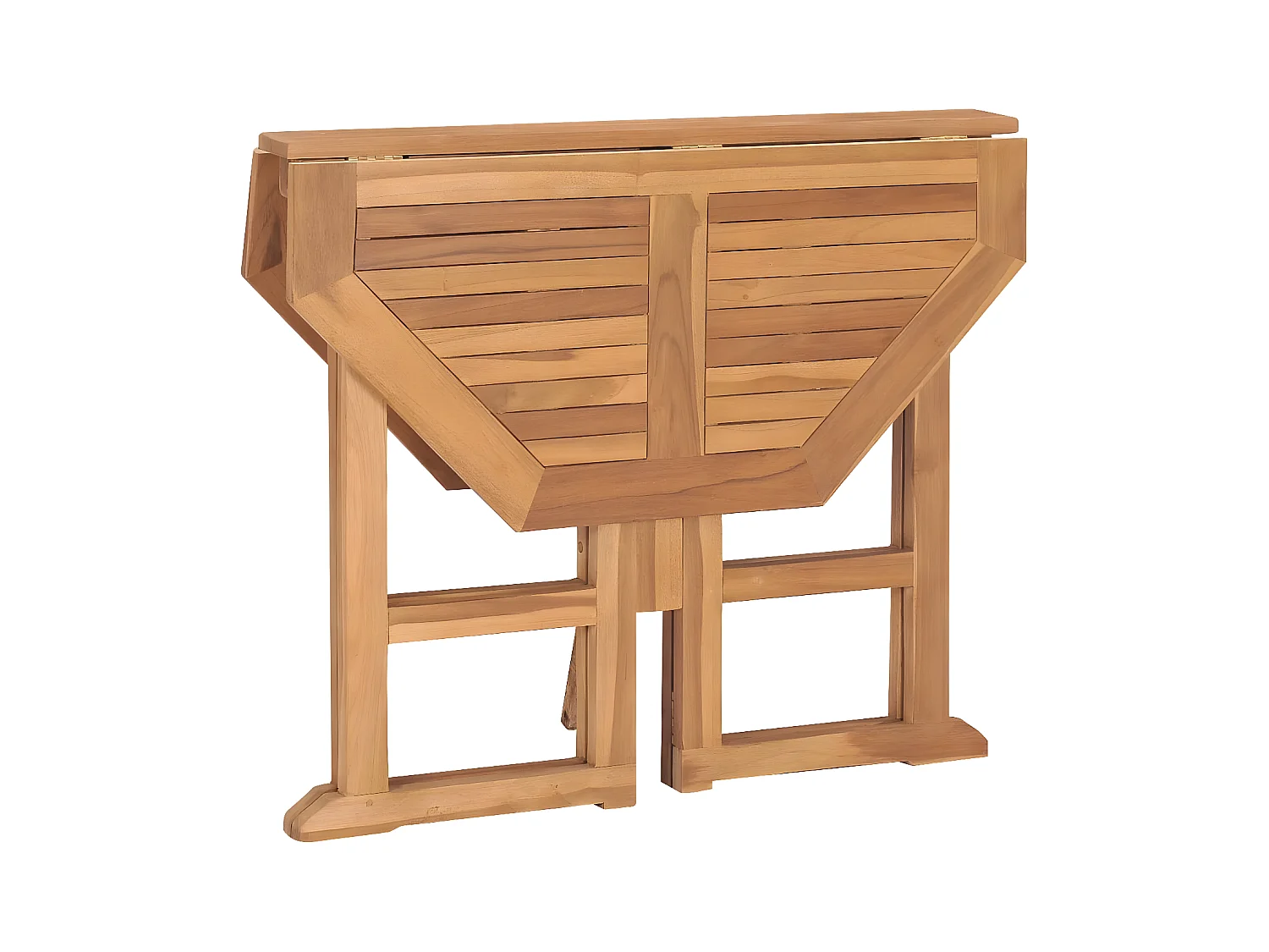 Mobilier à dîner d'extérieur pliable 5 pcs Bois solide de teck 3