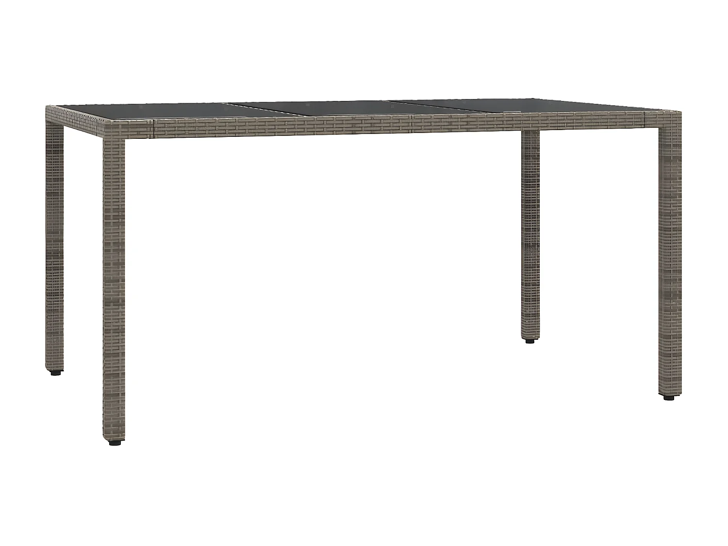 Ensemble à manger de jardin et coussins 7 pcs gris rotin