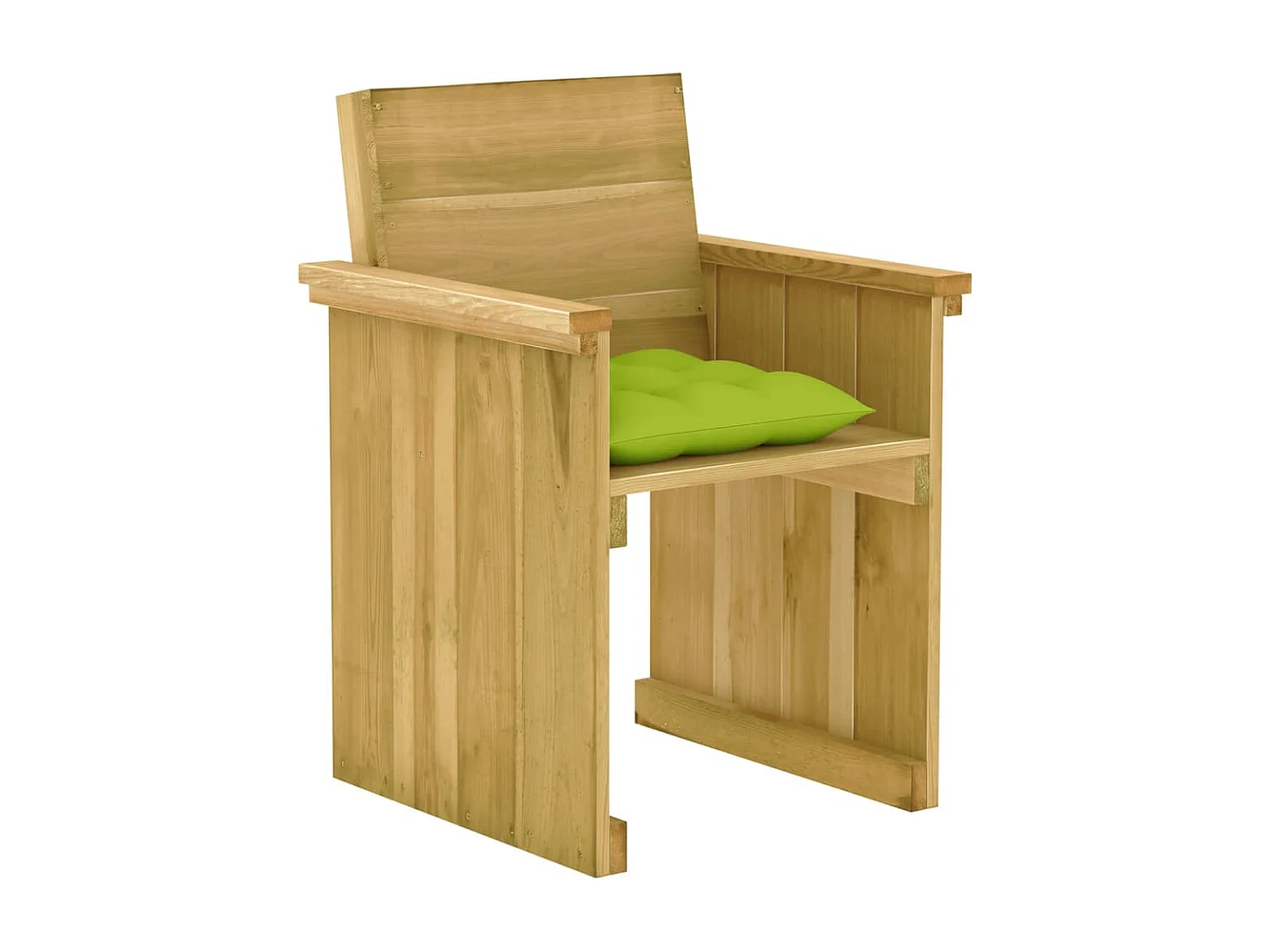 Mobilier à dîner de jardin 7 pcs avec coussins Pin imprégné 7