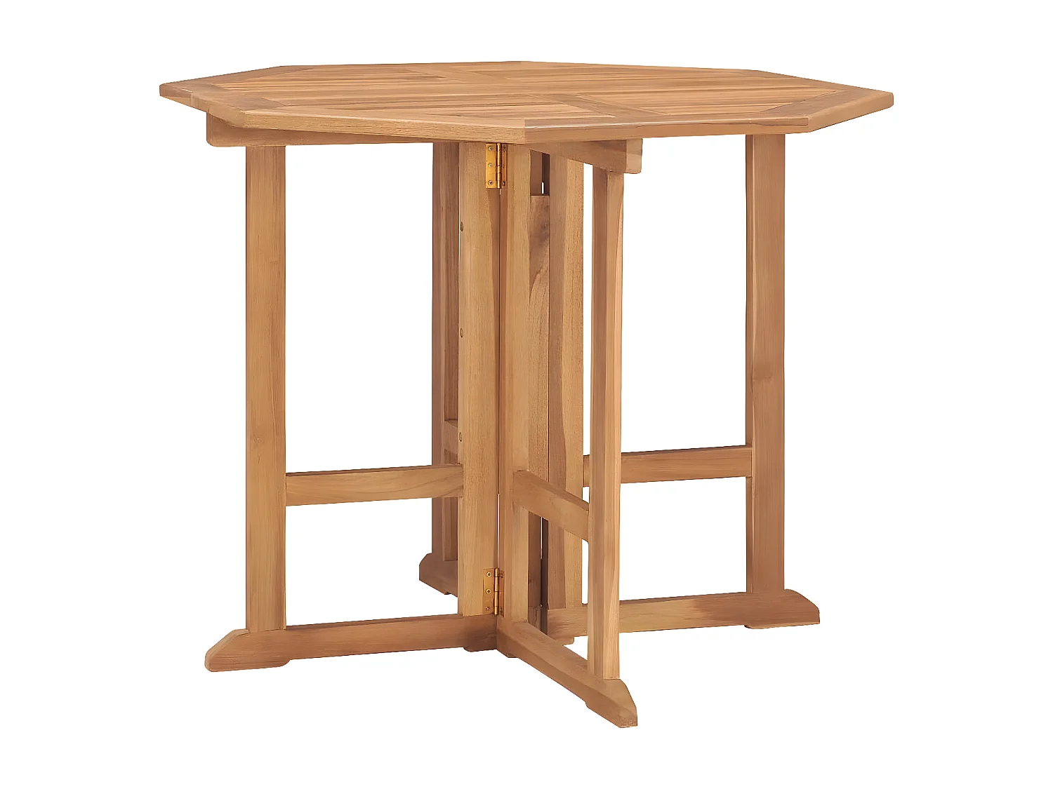Mobilier à dîner d'extérieur pliable 5 pcs Bois solide de teck 2