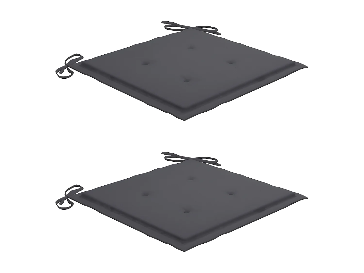 Chaises de jardin avec table à thé et coussins Acacia solide 2