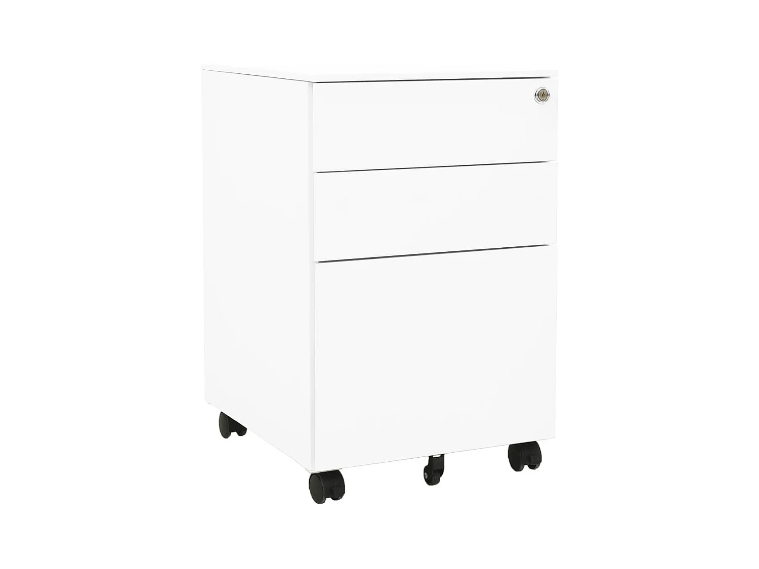 Ladeblok verrijdbaar 39x45x60 cm staal wit