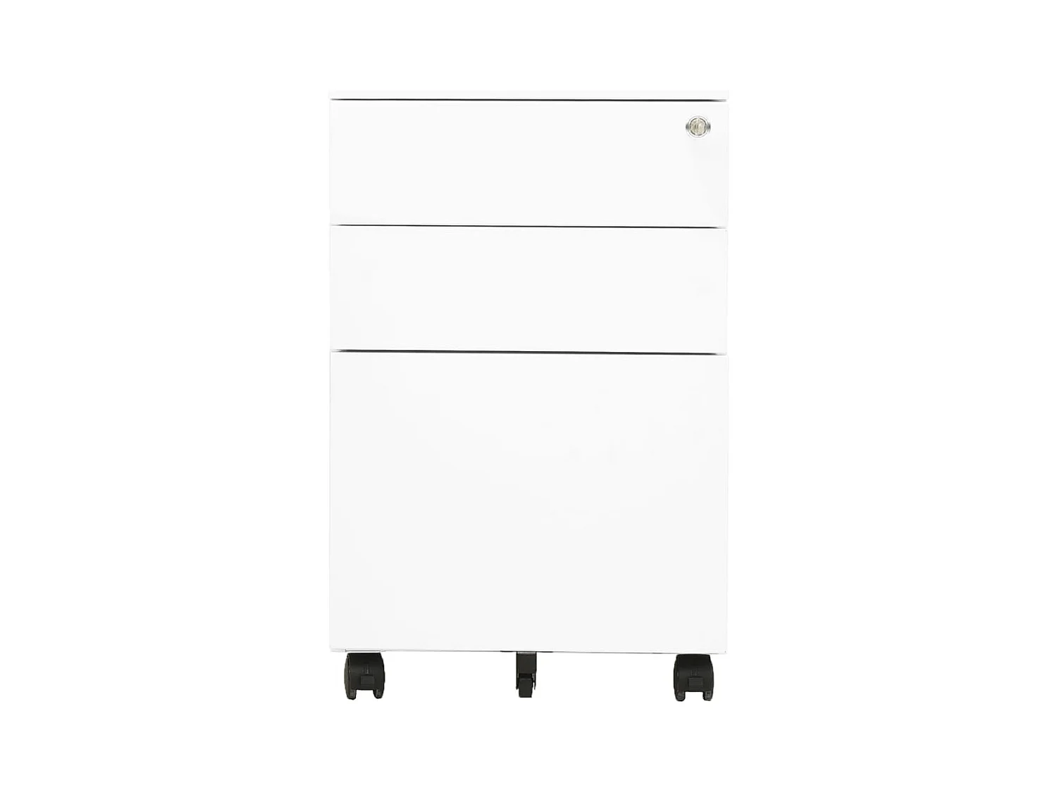 Ladeblok verrijdbaar 39x45x60 cm staal wit