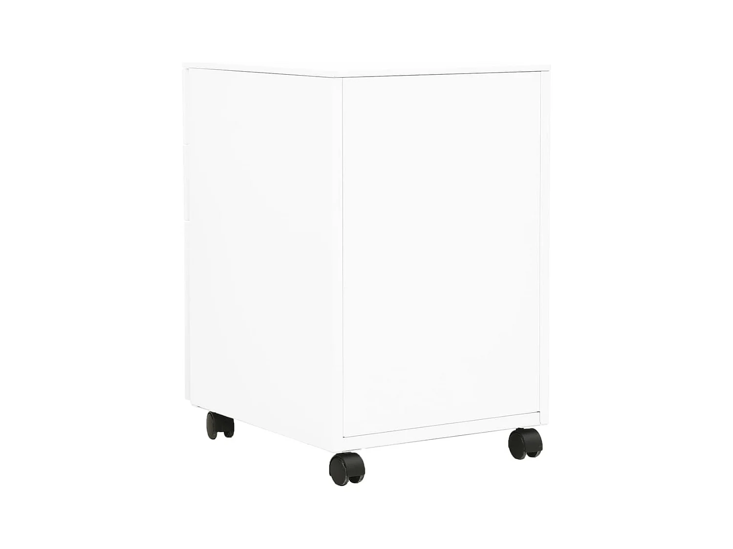 Ladeblok verrijdbaar 39x45x60 cm staal wit
