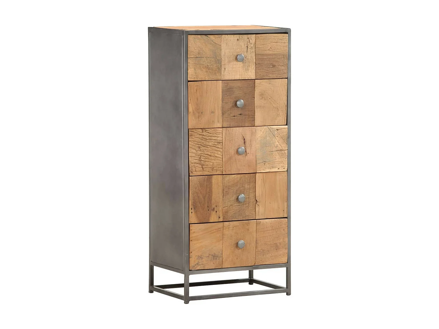 Chiffonnier 5 tiroirs 45 x 30x100 Bois de récupération massif
