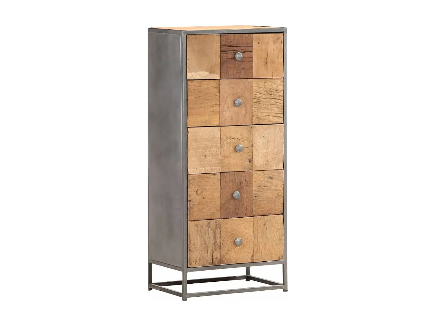 Chiffonnier 5 tiroirs 45 x 30x100 Bois de récupération massif