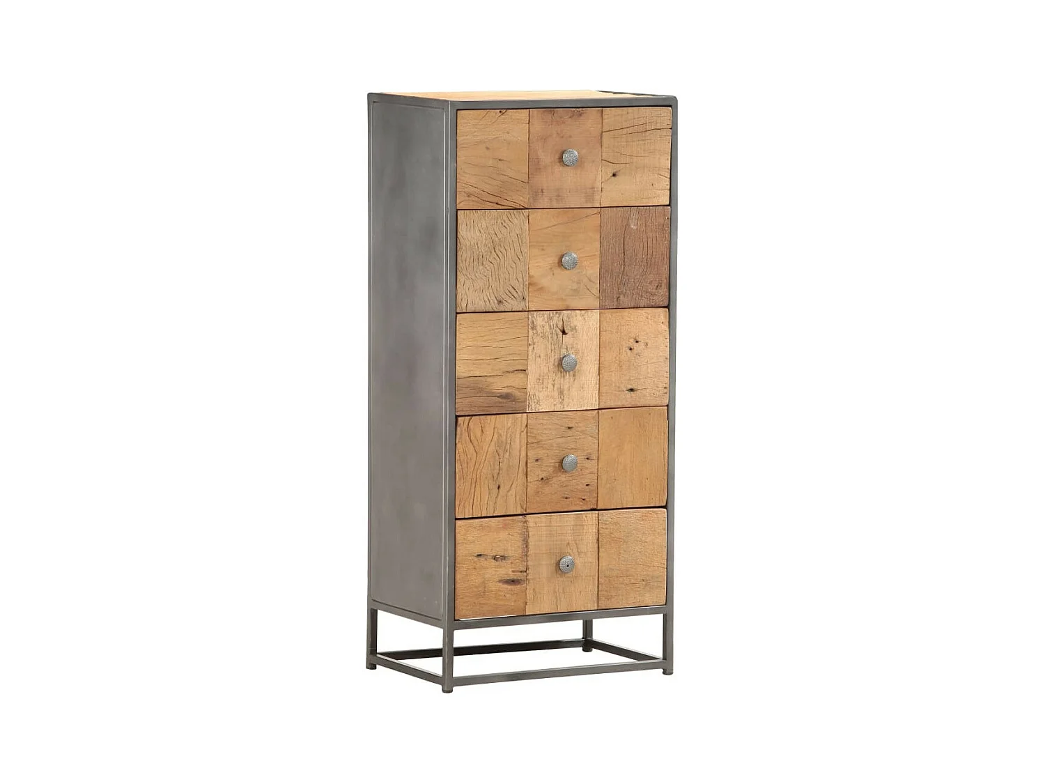 Chiffonnier 5 tiroirs 45 x 30x100 Bois de récupération massif