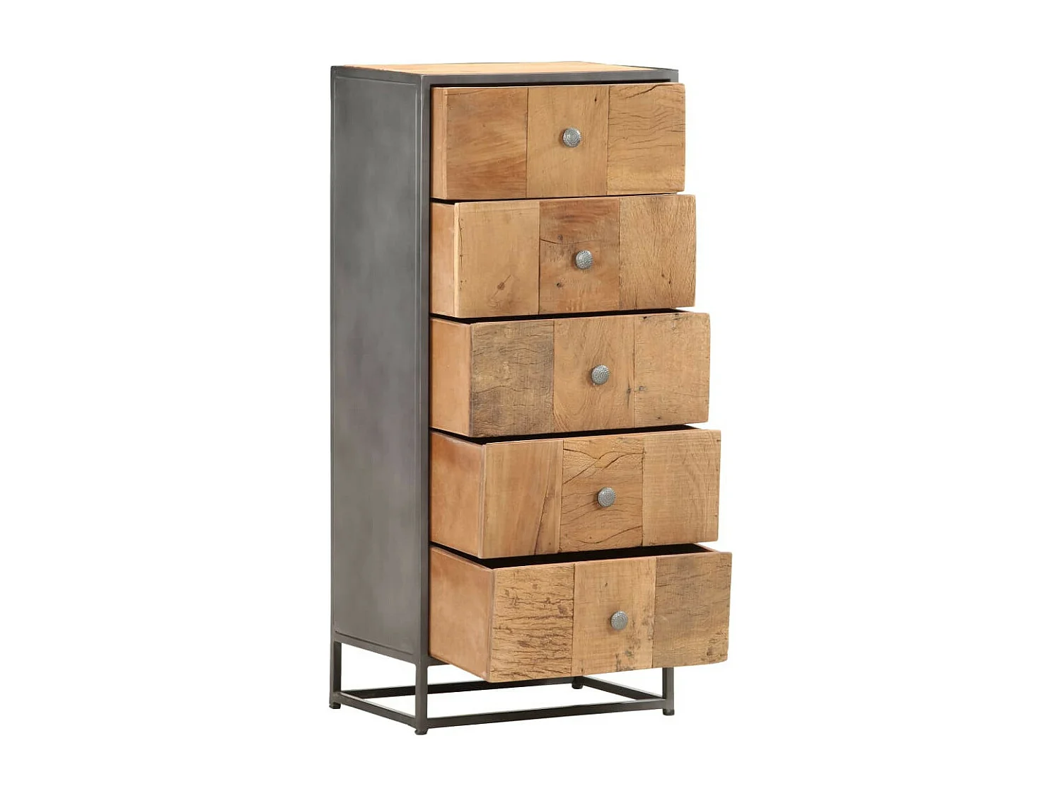 Chiffonnier 5 tiroirs 45 x 30x100 Bois de récupération massif