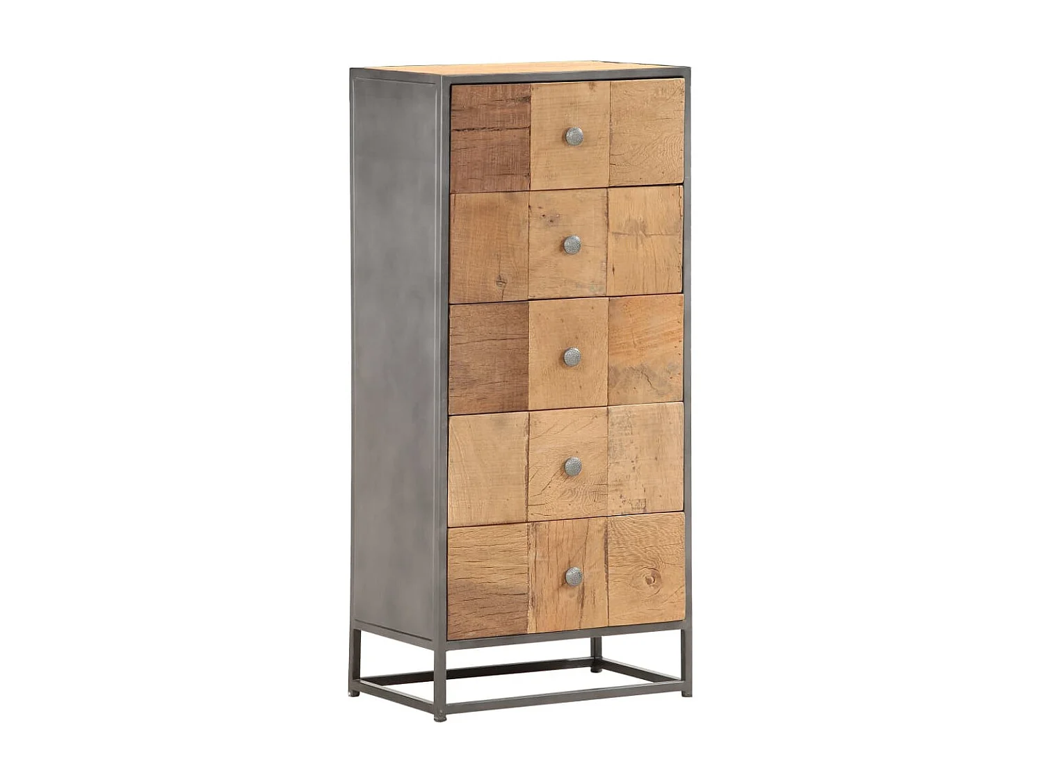 Chiffonnier 5 tiroirs 45 x 30x100 Bois de récupération massif