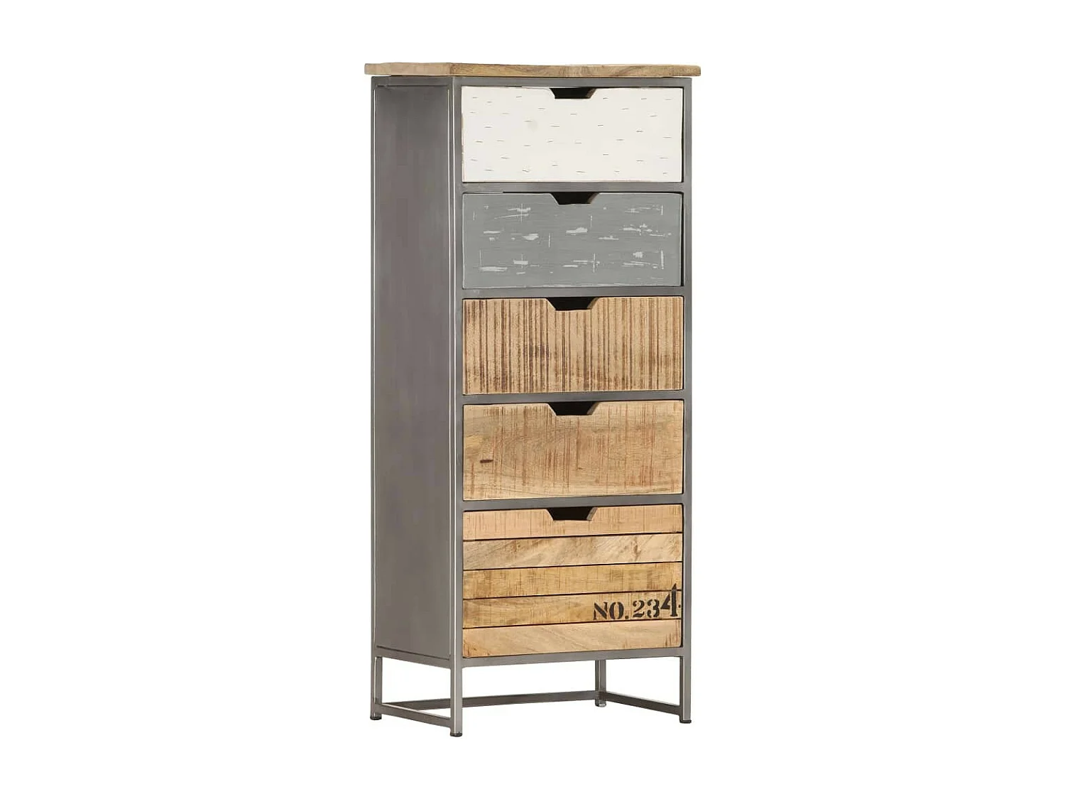 Armoire à tiroirs 45x30x105 Bois de manguier massif