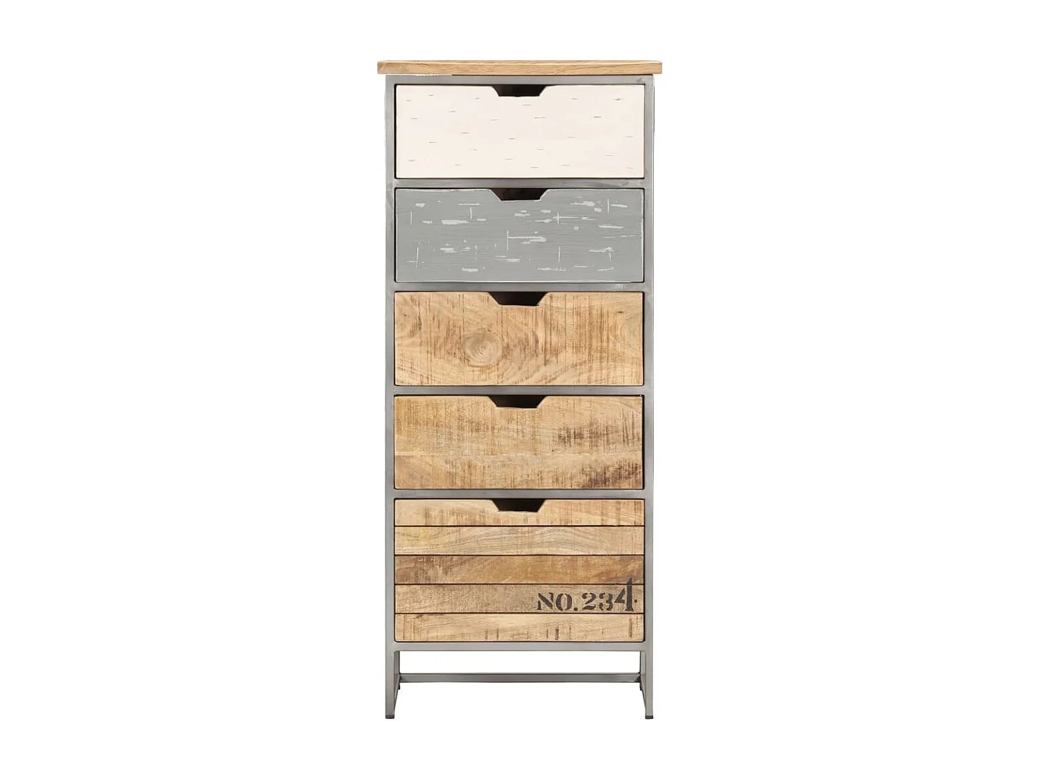 Armoire à tiroirs 45x30x105 Bois de manguier massif