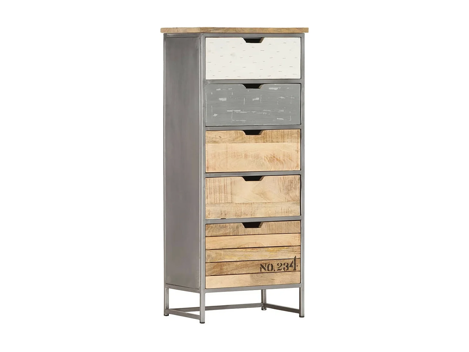 Armoire à tiroirs 45x30x105 Bois de manguier massif