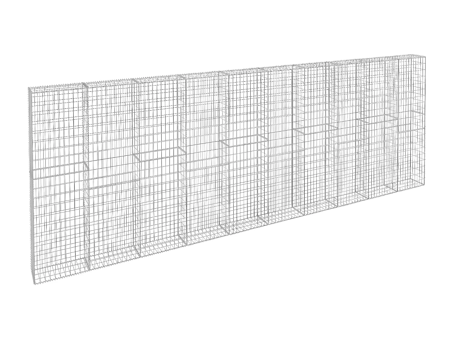Mur à gabion avec couvercles Acier galvanisé 600 x 30x200