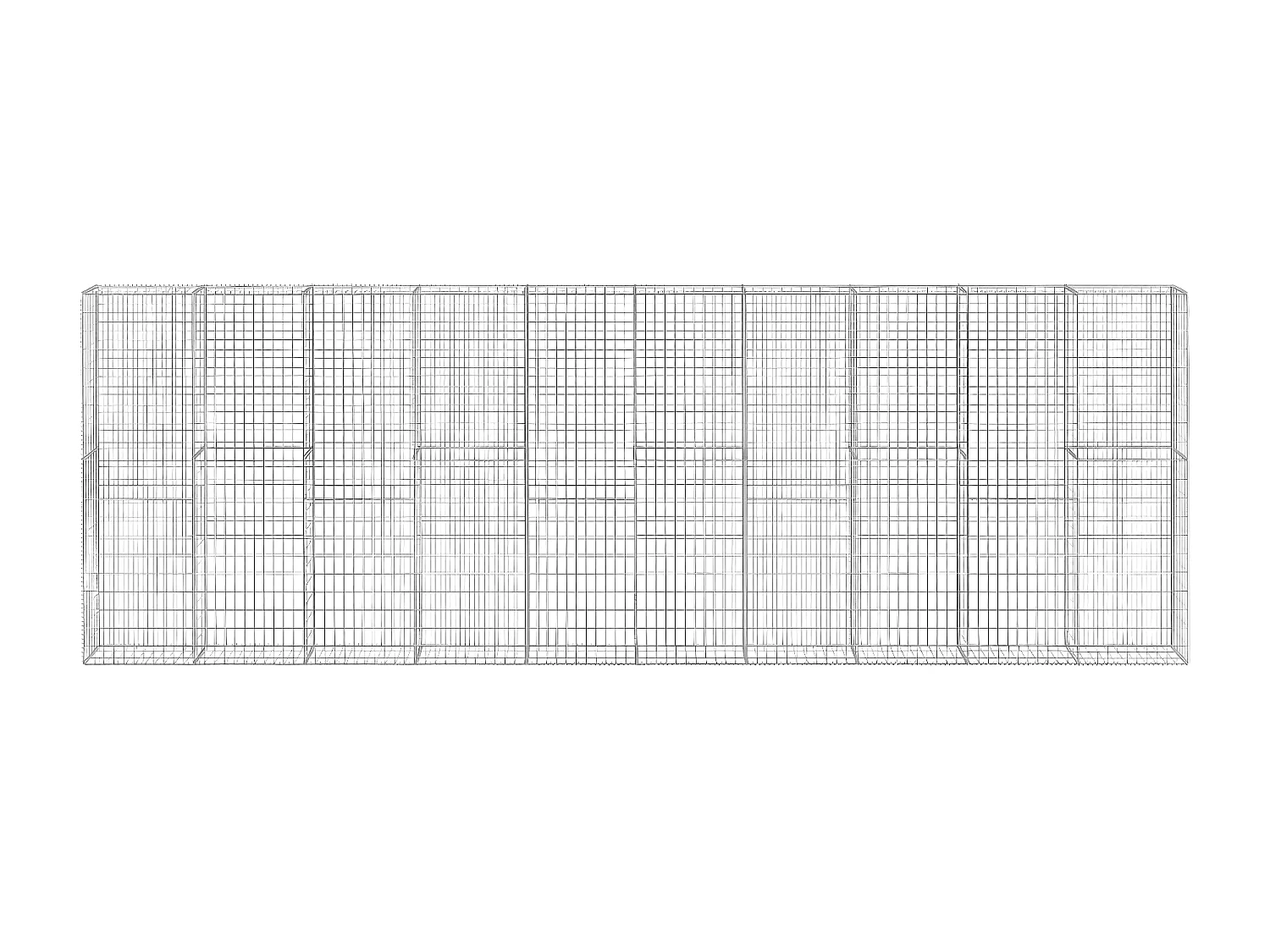 Mur à gabion avec couvercles Acier galvanisé 600 x 30x200
