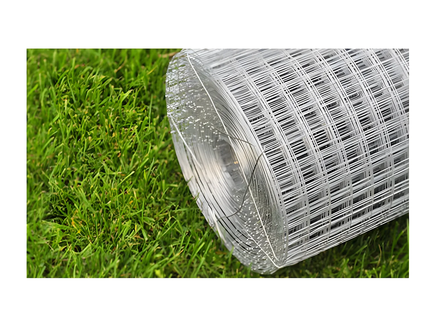 Clôture en treillis Acier galvanisé Carré 1x25 m Argenté