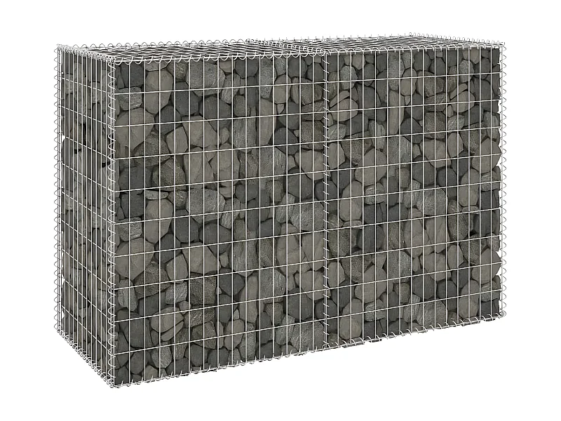 Mur en gabion avec couvercles Acier galvanisé 150x60x100