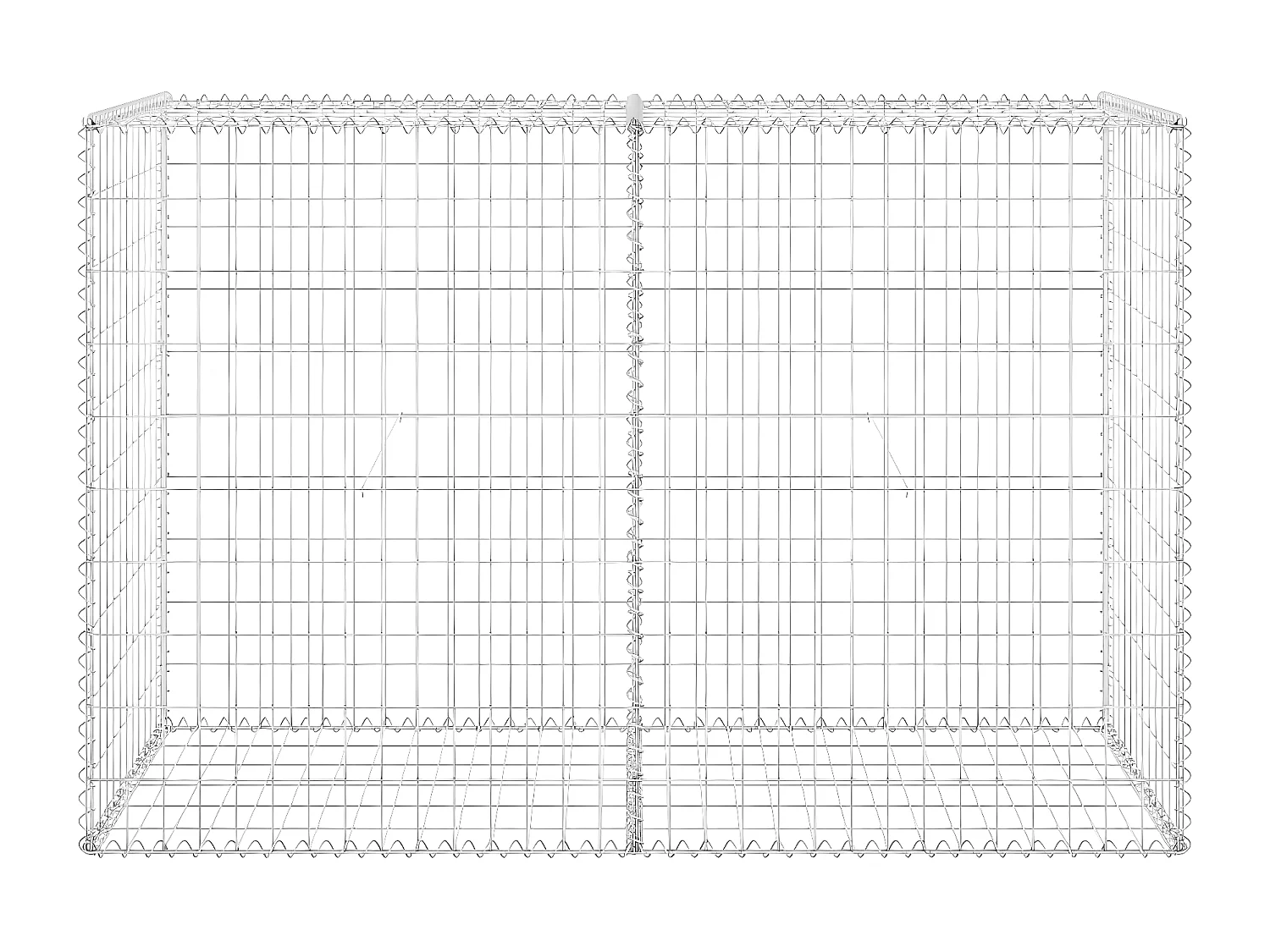Mur en gabion avec couvercles Acier galvanisé 150x60x100