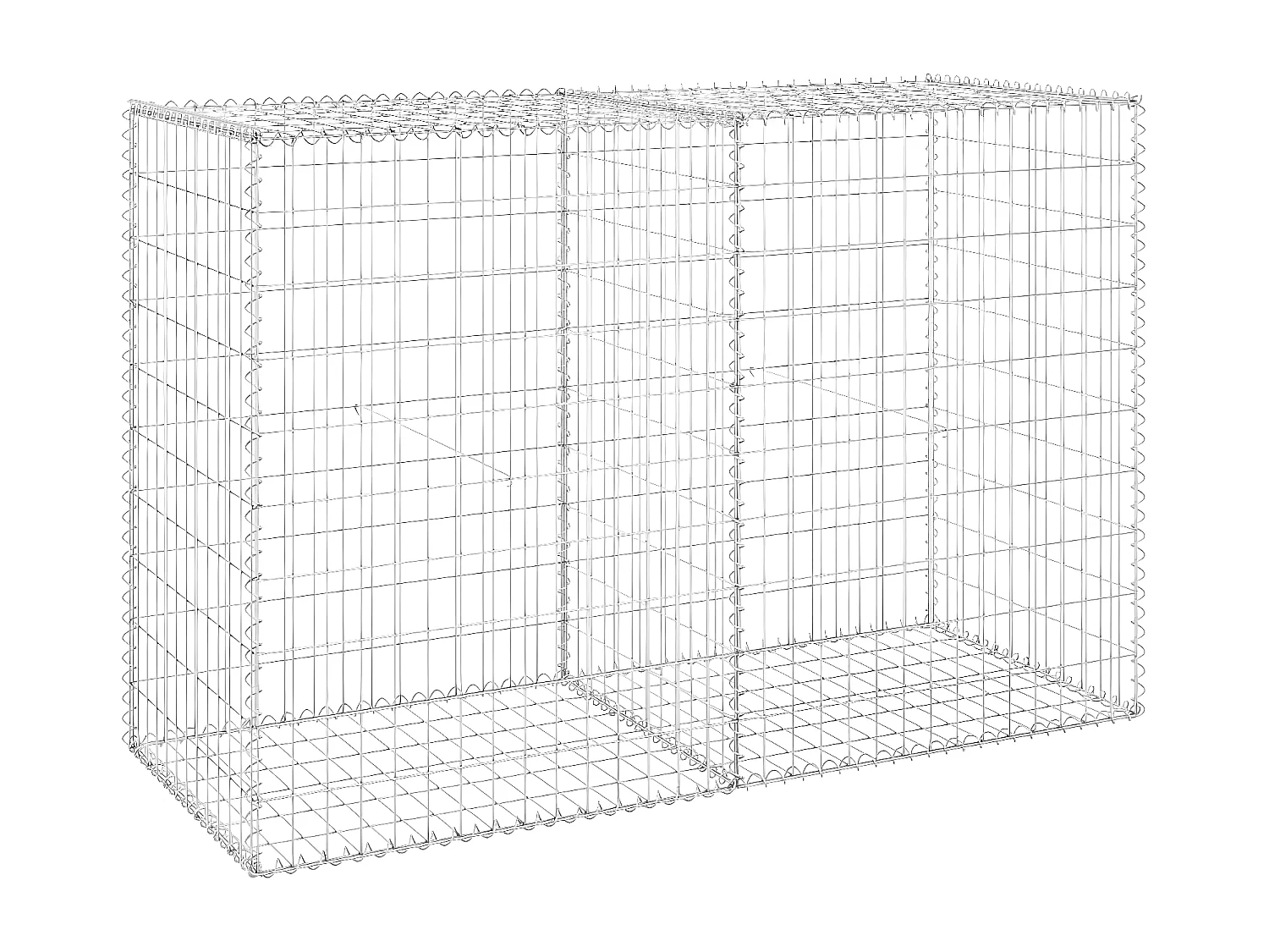 Mur en gabion avec couvercles Acier galvanisé 150x60x100