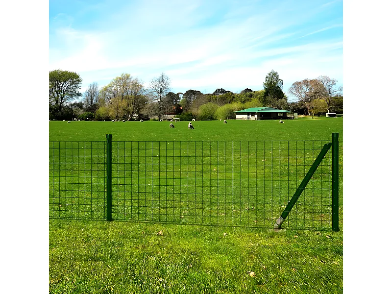 Clôture euro Acier 25 x 1,5 m Vert 2