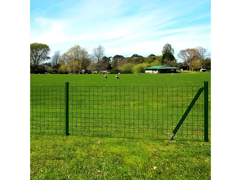 Clôture euro Acier 10 x 1,5 m Vert