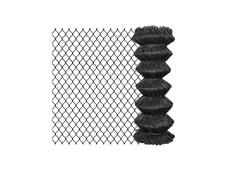 Clôture à mailles Acier 15 x 1 m Gris