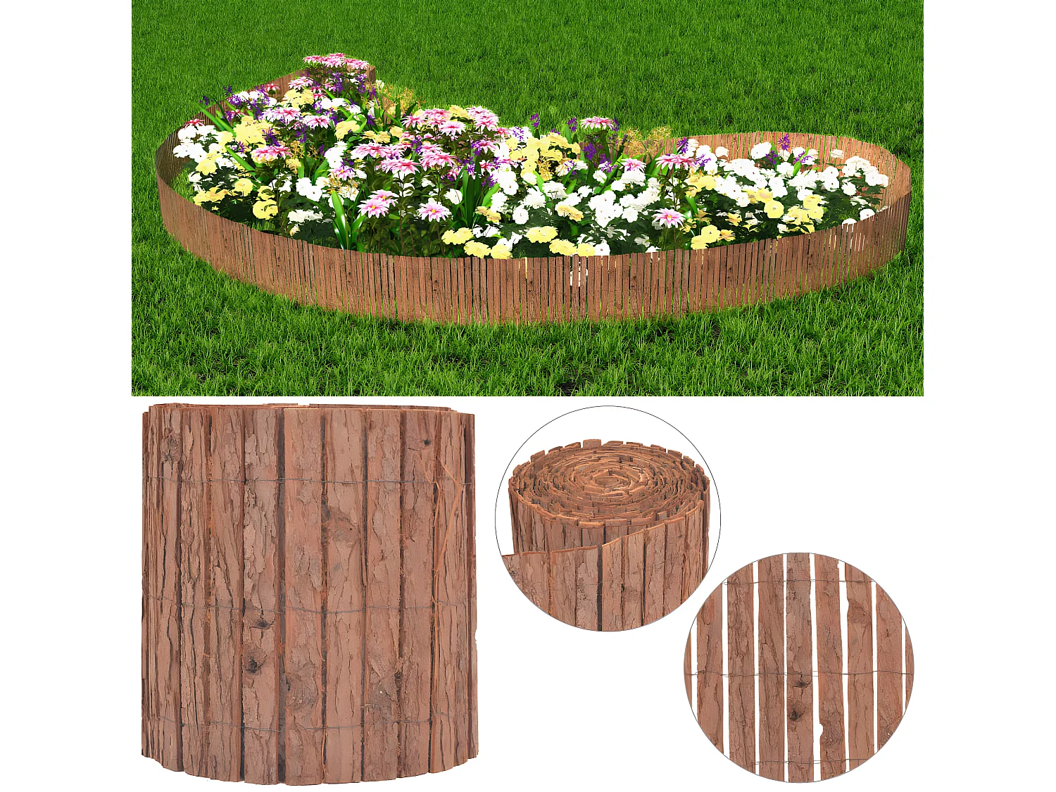 Clôture Écorce 1000x30