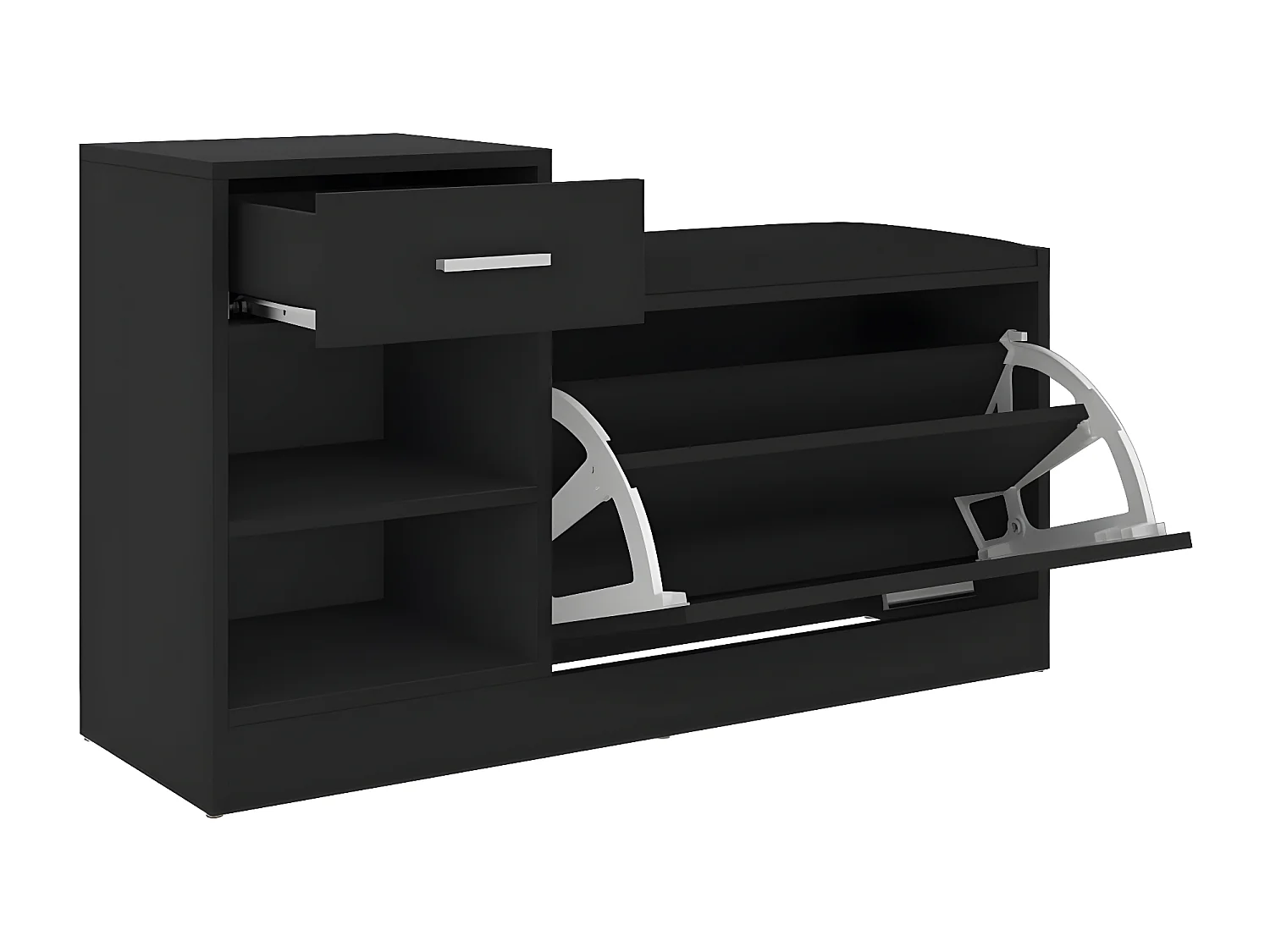 Banc à chaussures Noir 94,5x31x57