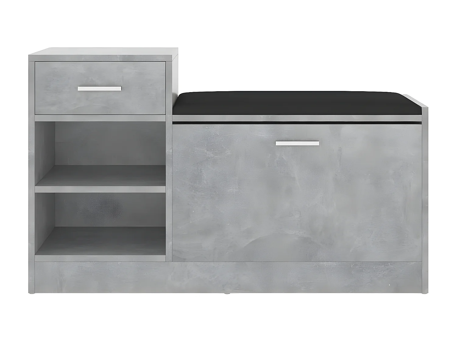 Banc à chaussures Gris béton 94,5x31x57